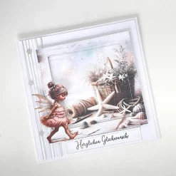 Maritime Geburtstagskarte mit Elfe – Glückwunschkarte Strand & Urlaub – personalisierbar