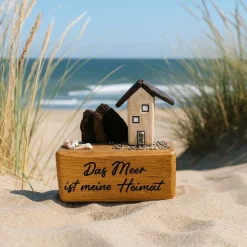 Maritime Tischdekoration Handmade – Deko Häuschen aus Holz & Treibholz Unikat
