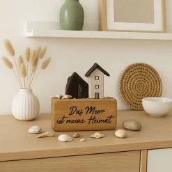 Maritime Tischdekoration Handmade – Deko Häuschen aus Holz & Treibholz Unikat