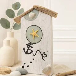 Maritime Treibholz Deko – Handgemachte kleine Deko Häuser aus Holz als Geschenkidee
