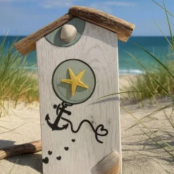 Maritime Treibholz Deko – Handgemachte kleine Deko Häuser aus Holz als Geschenkidee