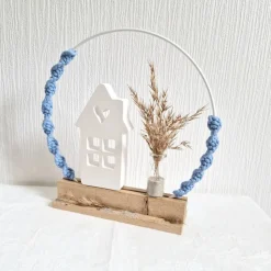 Maritimer Dekoring in Blau und Weiß