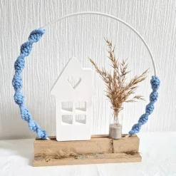 Maritimer Dekoring in Blau und Weiß