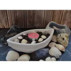 Maritimes Boot aus Gips – Handgemachte Deko & Geschenkidee zur Taufe, Konfirmation & mehr