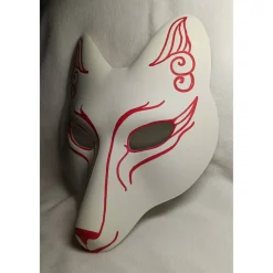 Maske, Fuchs, japanisch, Kabuki, Kitsune, handbemalt