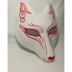 Maske, Fuchs, japanisch, Maske, Kabuki, Kitsune, handbemalt