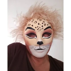 Maske, Gepard, Leopard, handbemalt, Tiermaske, Pappmache