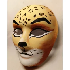 Maske, Gepard, Leopard, handbemalt, Tiermaske, Pappmache