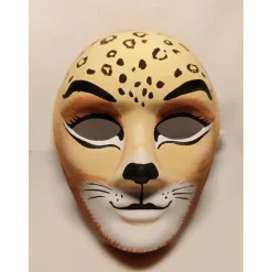 Maske, Gepard, Leopard, handbemalt, Tiermaske, Pappmache