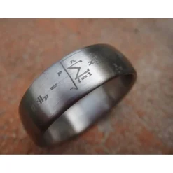 Mathe Ring, für Mathematiker, Edelstahlring, Zeigen Sie, dass Sie vollständiges Element der Gruppe der Mathematiker sind.  personalisiert