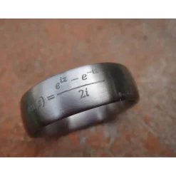 Mathe Ring, für Mathematiker, Edelstahlring, Zeigen Sie, dass Sie vollständiges Element der Gruppe der Mathematiker sind.  personalisiert