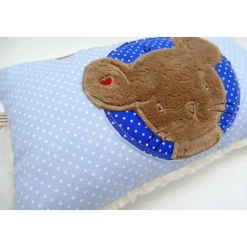 Maus im Doodlekreis - Namenskissen Taufkissen Kuschelkissen Kindergartenkissen Geburtsgeschenk  Schmusekissen