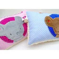 Maus im Doodlekreis - Namenskissen Taufkissen Kuschelkissen Kindergartenkissen Geburtsgeschenk  Schmusekissen