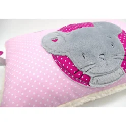 Maus im Doodlekreis - Namenskissen Taufkissen Kuschelkissen Kindergartenkissen Geburtsgeschenk  Schmusekissen