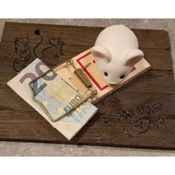 Mausefalle mit Maus perfekt für Geldgeschenke - originelle Verpackung für Geldgeschenke