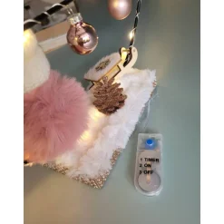 Mädchen in rose mit Metallring, Sofortkauf, Geschenk, Weihnachten,Deko,Sofortkauf,UNIKAT