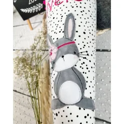 Mädchen Schultüte mit flauschigem Hase Marie aus Stoff 70 cm