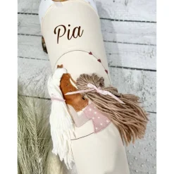 Mädchen Schultüte Pferd Pony Alma und Mädchen aus Stoff personalisiert 70 cm