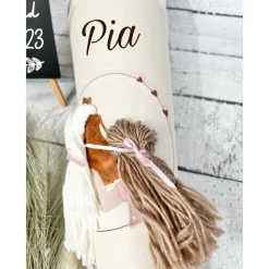 Mädchen Schultüte Pferd Pony Alma und Mädchen aus Stoff personalisiert 70 cm
