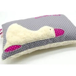 Mädchenkissen Jungenkissen Schmusekissen Kuschelkissen Ente Entchen mit gesticktem Namen