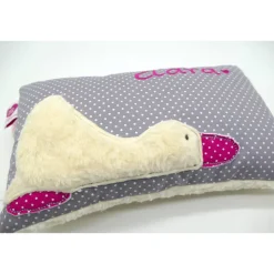 Mädchenkissen Jungenkissen Schmusekissen Kuschelkissen Ente Entchen mit gesticktem Namen