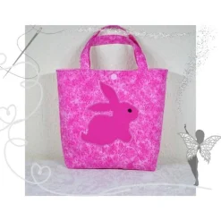 -Mädchentasche mit Hasen-Motiv, Kindergartentasche, Einkaufstasche,Kinderhandtasche