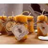 Meant to Bee Bienenwachskerze Gastgeschenk Hochzeit mit Label auf Wunsch auch für Kommunion - Taufe - Geburtstag persona