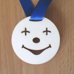 Medaille Smile aus Holz, Orden, Clown