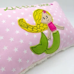 Meerjungfrau Nixe Kissen mit Namen Namenskissen Taufkissen Kuschelkissen Kindergartenkissen Geburtsgeschenk