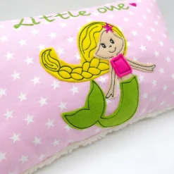 Meerjungfrau Nixe Kissen mit Namen Namenskissen Taufkissen Kuschelkissen Kindergartenkissen Geburtsgeschenk