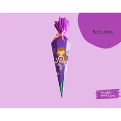 Meerjungfrau Schultüte Bastelset | Zuckertüte zur Einschulung | Schultüte aus Papier basteln | Schultüte Meerjungfrau