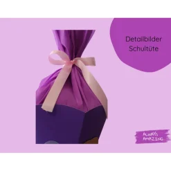 Meerjungfrau Schultüte Bastelset | Zuckertüte zur Einschulung | Schultüte aus Papier basteln | Schultüte Meerjungfrau