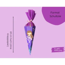Meerjungfrau Schultüte Bastelset | Zuckertüte zur Einschulung | Schultüte aus Papier basteln | Schultüte Meerjungfrau