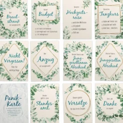 Meilensteinkarten: Verlobung bis Hochzeit