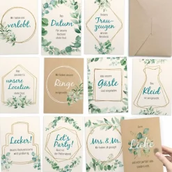 Meilensteinkarten: Verlobung bis Hochzeit