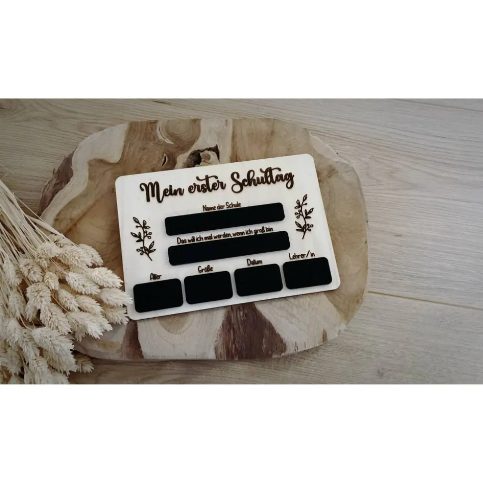Mein erster Schultag - beschriftbare Tafel / Einschulung Deko / Fotoshooting / Geschenk