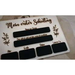 Mein erster Schultag - beschriftbare Tafel / Einschulung Deko / Fotoshooting / Geschenk