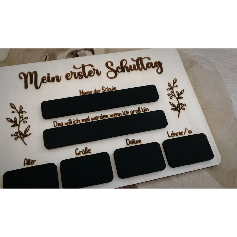 Mein erster Schultag - beschriftbare Tafel / Einschulung Deko / Fotoshooting / Geschenk