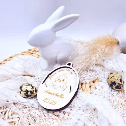 Mein erstes Ostern | Ostern Baby | Anhänger Ostern | Meilensteinkarten | Ostergeschenk Baby | Osterdeko | Osterei Holz |