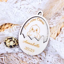 Mein erstes Ostern | Ostern Baby | Anhänger Ostern | Meilensteinkarten | Ostergeschenk Baby | Osterdeko | Osterei Holz |