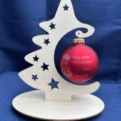 Mein erstes Weihnachten - Personalisierte Weihnachtskugel mit Lasergravur
