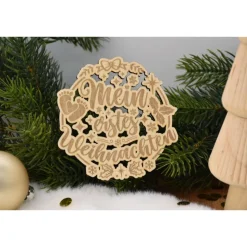 Mein erstes Weihnachten Holzkarte für das erste Weihnachtsfest Baby gravierte Meilensteinkarte aus Holz 10cm