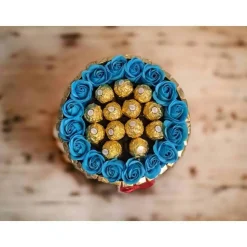 Merci Geschenk Geburtstag Pralinentorte Individuelle Geschenkidee Ferrero Rocher Raffaello Seifen Rosen