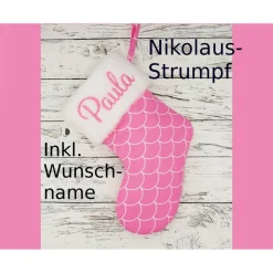 Mermaid Nikolausstiefel personalisiert - Meerjungfrau