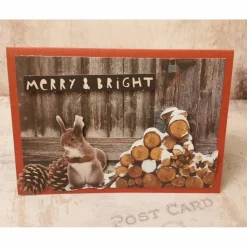 Merry & Bright - Eichhörnchen - Weihnachtskarte
