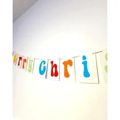 Merry Christmas Girlande/Frohe Weihnachten Girlande