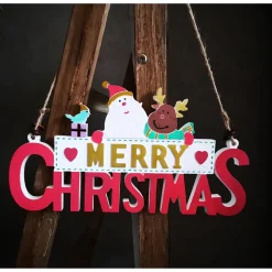 Merry Christmas Schild Unikat – Handgefertigt aus Keramik, 26,50 x 14 cm, bunt