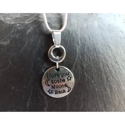 Message-Kettenanhänger ''I love you to the moon and back''