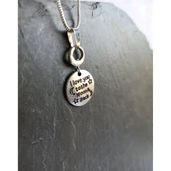 Message-Kettenanhänger ''I love you to the moon and back''