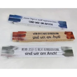 Meterstab mit Spruch 